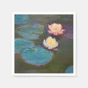 Serviette En Papier Peinture de nénuphars d'étang de Monet