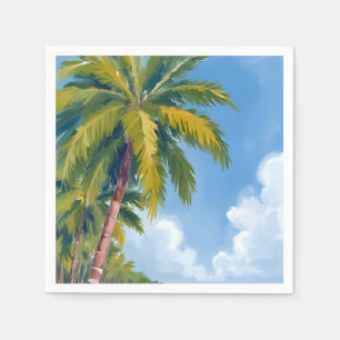 Serviette En Papier Peinture de palmiers de plage de Maui
