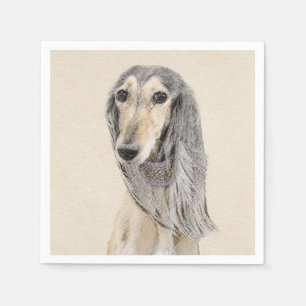 Serviette En Papier Peinture de Saluki (Faune) - Cute art original de 