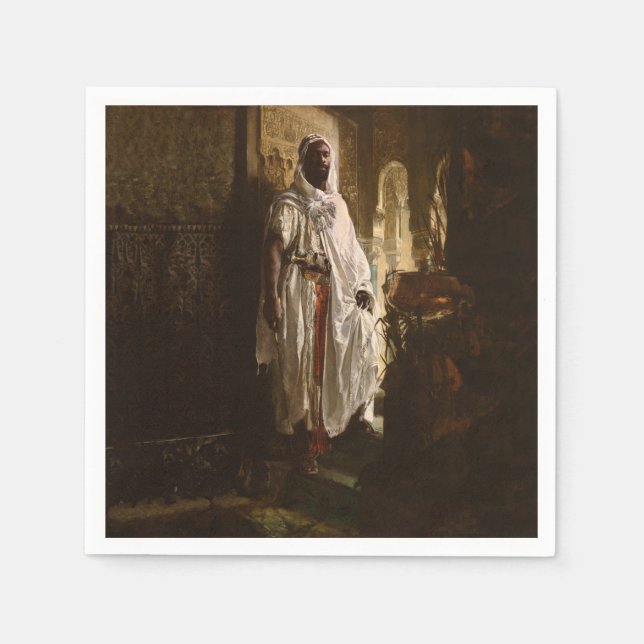 Serviette En Papier Peinture en chef maure africaine Portrait (Devant)