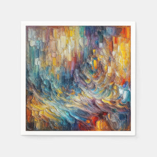 Serviette En Papier Peinture épaisse texture Abstraite