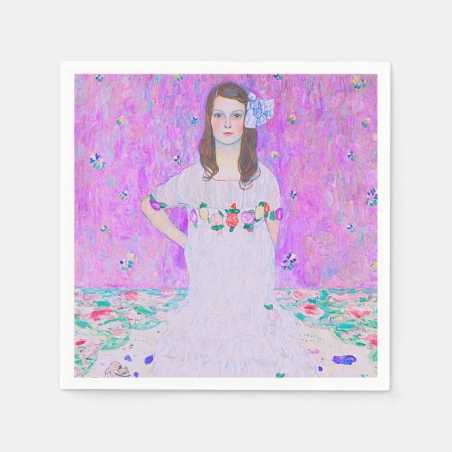 Serviette En Papier Peinture Mäda Primavesi de Gustav Klimt (Devant)