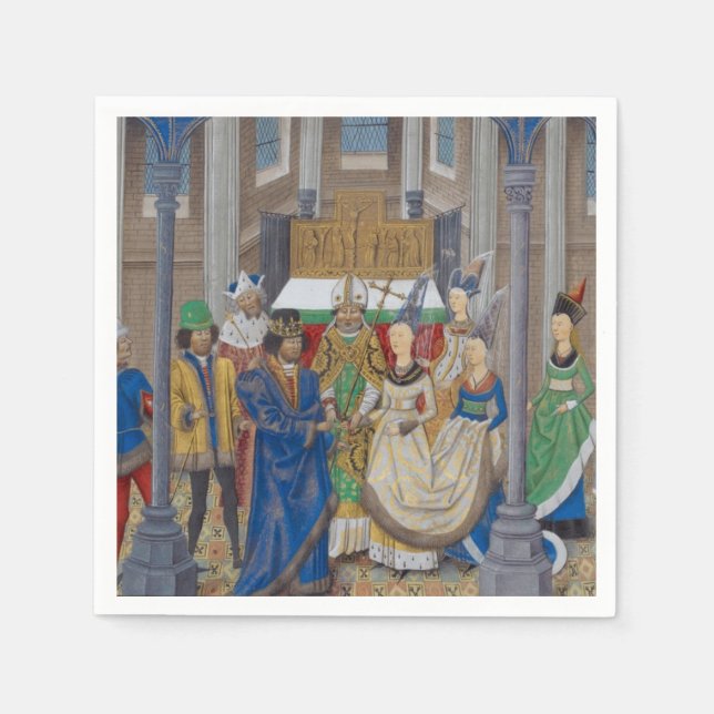 Serviette En Papier Peinture médiévale mixte Mariage de course (Devant)