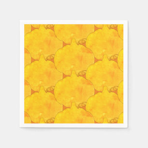 Serviette En Papier Peinture Motif citrouille aquarelle