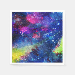 Serviette En Papier Peinture spatiale de galaxie de voyageur de