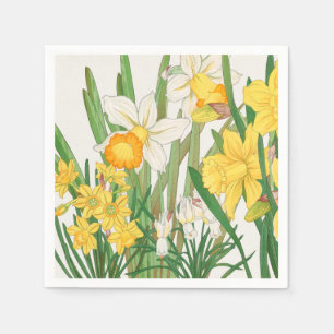 Serviette En Papier Peinture sur bois de narcisse, Tanigami Kônan, 191