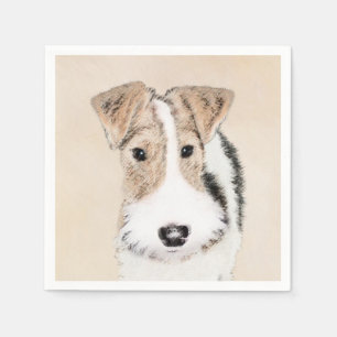 Serviette En Papier Peinture Terrier de Renard de fil - Cute Original 