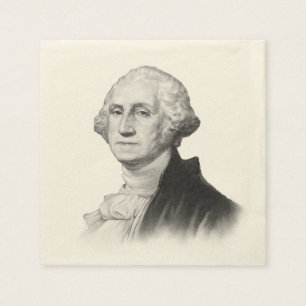 Serviette En Papier Peinture vintage de portrait de George Washington