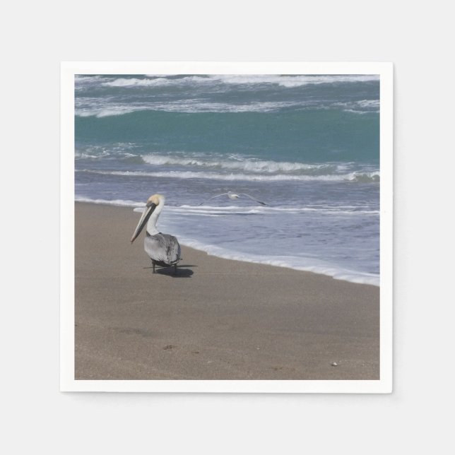 Serviette En Papier Pelican Beach Friends (Devant)