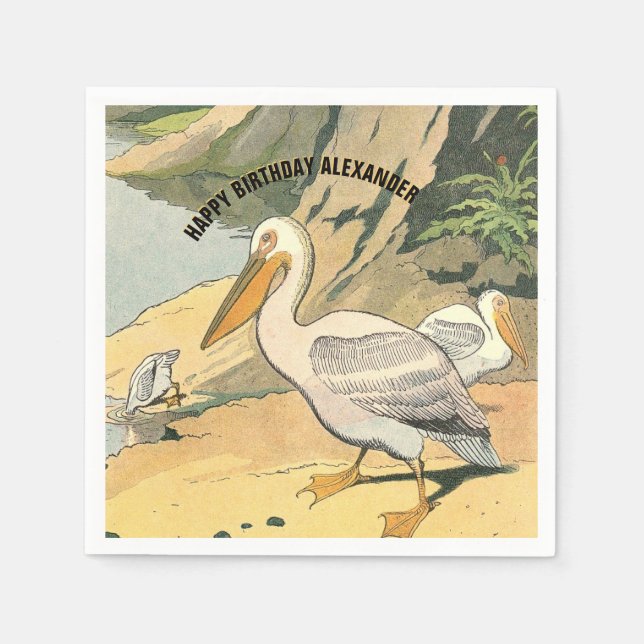 Serviette En Papier Pelican Beach Party (Devant)