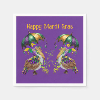 Serviette En Papier Pélican de Louisiane festif Mardi Gras