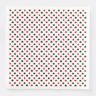 Serviette En Papier Pelles de coeurs de diamants de clubs du motif