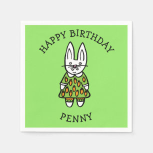 Serviette En Papier Penny le lapin personnalisé