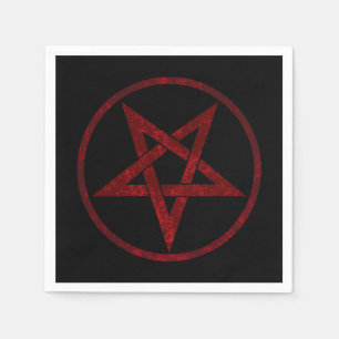 Serviette En Papier Pentagram Red Devil