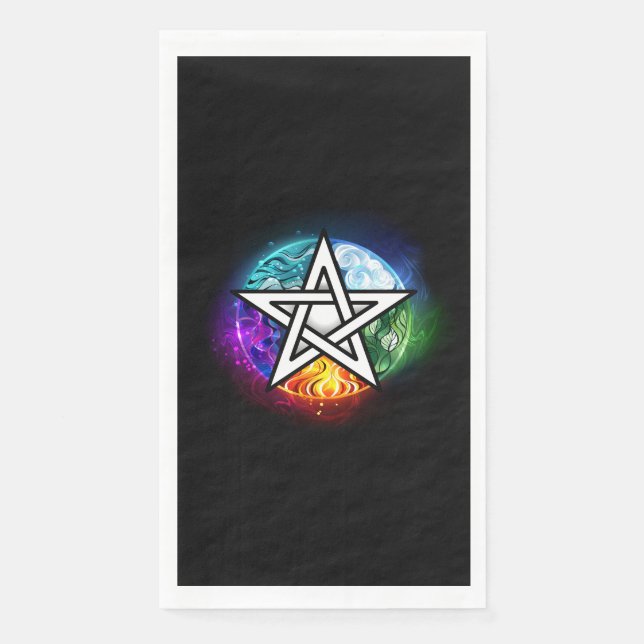 Serviette En Papier pentagramme du Wiccan (Devant)
