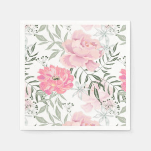 Serviette En Papier Peonies rose rose fleurs fleurs jardin fleurie bou