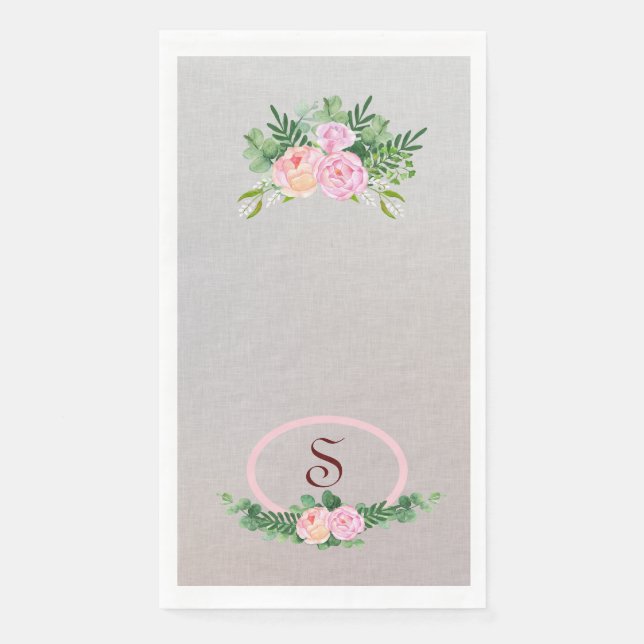 Serviette En Papier Peony Guest Serviette Taille Papier Napkin (Devant)