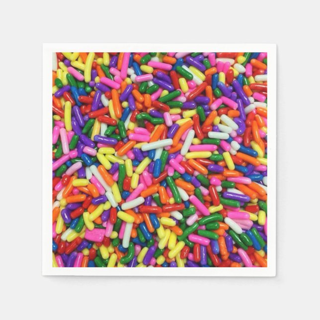 Serviette En Papier Pépites de bonbons colorées (Devant)
