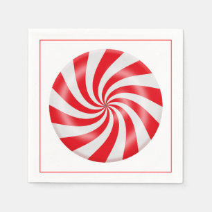 Serviette En Papier Peppermenthe dure Candy Design Papier Napkin