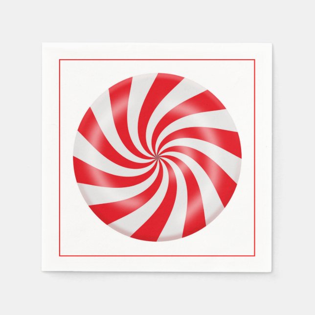 Serviette En Papier Peppermenthe dure Candy Design Papier Napkin (Devant)