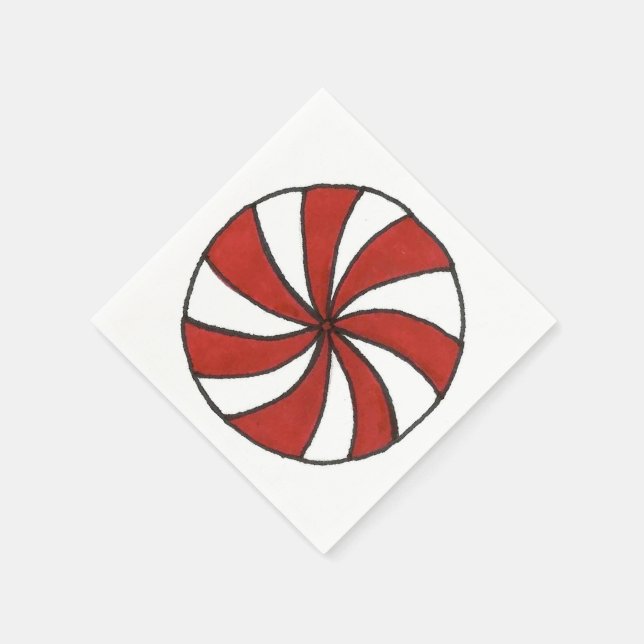 Serviette En Papier Peppermenthe Sucre de canne Monnaie de Noël Napkin (Coin)