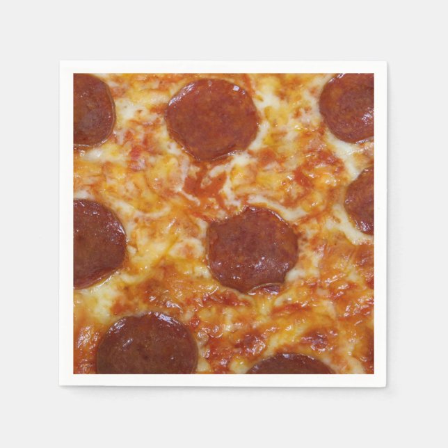 Serviette En Papier Pepperoni Pizza (Devant)