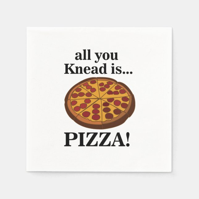 Serviette En Papier Pepperoni Pizza (Devant)