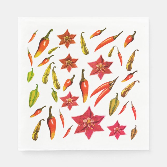 Serviette En Papier Peppers chili (Devant)