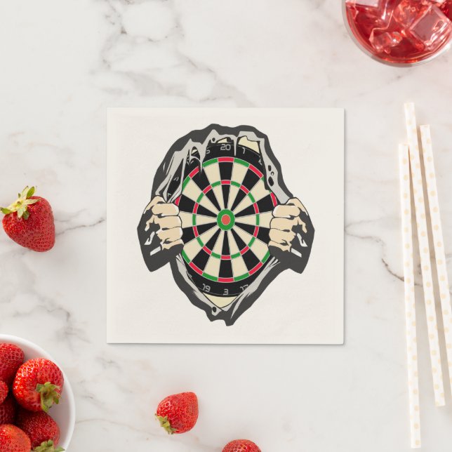 Serviette En Papier Percée dans le mille – Jeu de fléchettes ultime  (En situation)