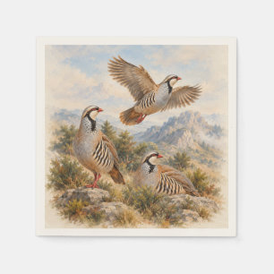 Serviette En Papier Perdrix Chukar Art