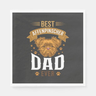 Serviette En Papier Père Affenpinscher Ever visage de chien empreintes