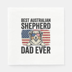 Serviette En Papier Père Berger Australien Patriotique Vintage