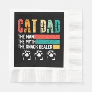 Serviette En Papier Père Day Chat papa