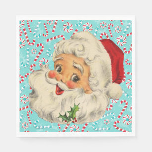 Serviette En Papier Père Noël avec des menthes poivrées