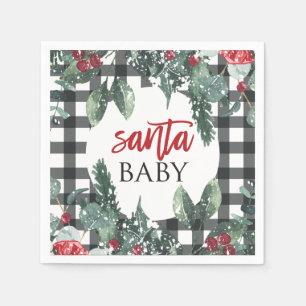 Serviette En Papier Père Noël Baby Christmas Baby shower