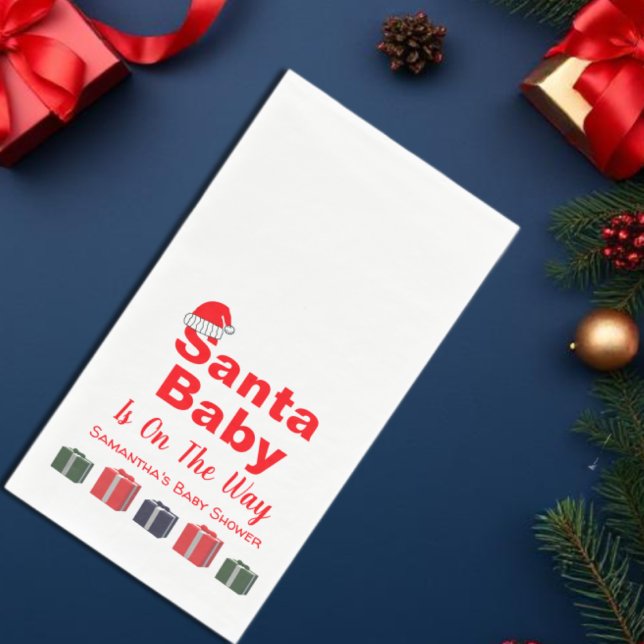 Serviette En Papier Père Noël Baby Christmas Baby shower (Créateur téléchargé)