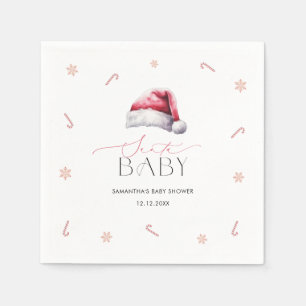 Serviette En Papier Père Noël Baby Christmas Baby shower Dîner