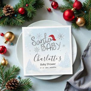 Serviette En Papier Père Noël Baby Christmas Boy Baby shower