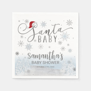 Serviette En Papier Père Noël Baby Christmas Boy Baby shower