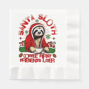 Serviette En Papier Père Noël café paresseux