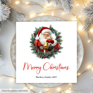 Serviette En Papier Père Noël classique Nappe de Noël vintage Joyeux N