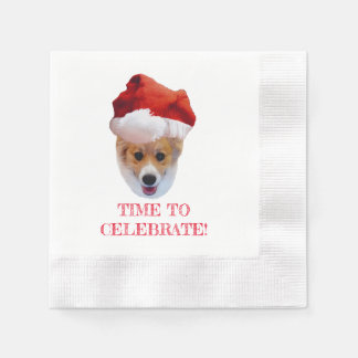 Serviette En Papier Père Noël Corgi Napkins