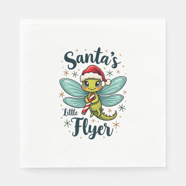 Serviette En Papier Père Noël Dragonfly (Devant)