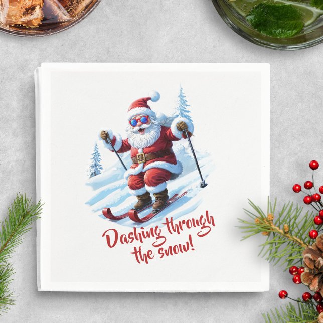 Serviette En Papier Père Noël drôle papier de Noël (Créateur téléchargé)