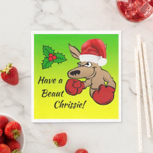 Serviette En Papier Père Noël kangourou Fête de Noël australienne