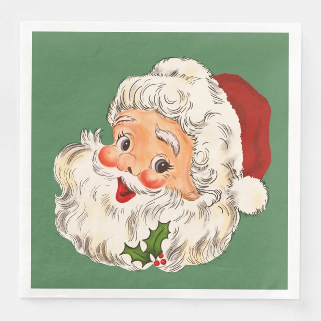 Serviette En Papier père Noël no 1 (Devant)