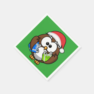 SERVIETTE EN PAPIER PÈRE NOËL OWL