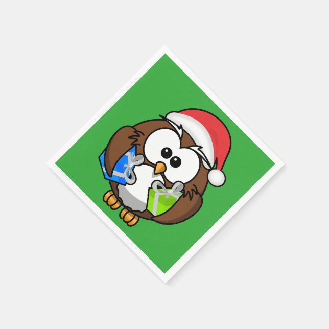 SERVIETTE EN PAPIER PÈRE NOËL OWL (Coin)