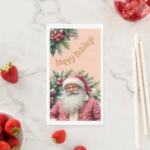 Père Noël rose de vacances