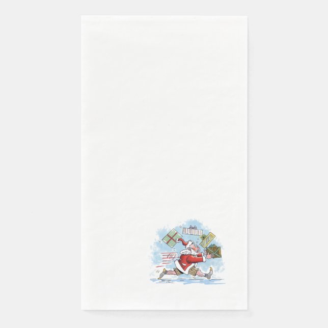 Serviette En Papier Père Noël serviettes de toilette en papier non pré (Devant)